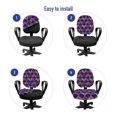 thumbnail image 4 of Abstract Office Chair Slipcover, Repeating Pattern of Dreamy Motif in Colors, Protective Stretch Decorative Fabric Cover, Standard Size, Purple Fuchsia, by Ambesonne, 4 of 5
