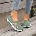 thumbnail image 4 of Havenx Womens Embroidery Floral Soft Sole Mesh Shoes Orthopedic Comfortable Breathable Slip on Soft Shoes Casual Lightweight Walking Foam Arch Support Sneakers,Green 40, 4 of 6