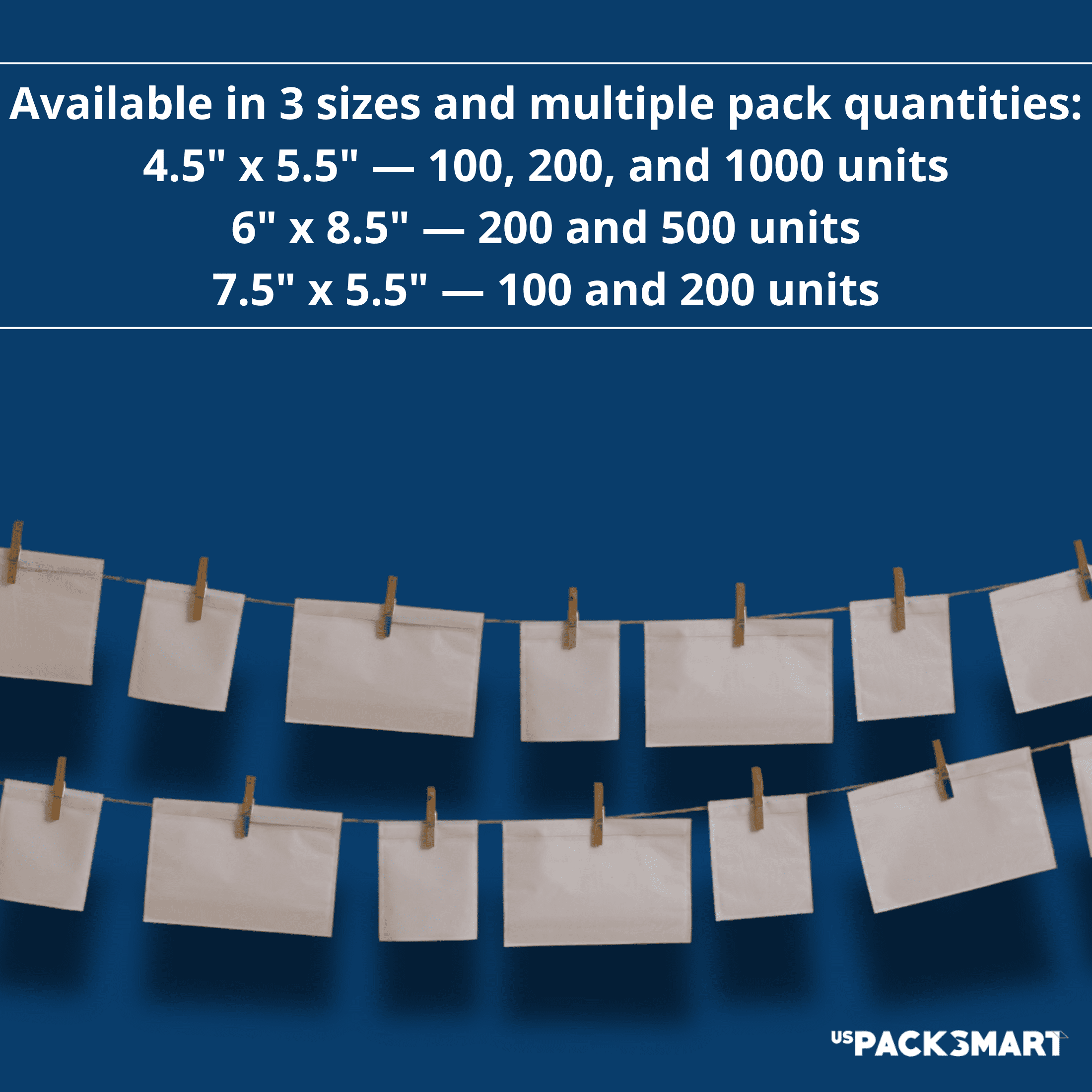USPACKSMART 500 Units, 6"x8.5" Clear Packing List Shipping Label Envelopes - Heavy Duty Adhesive, Ideal for Labels, Invoices & Documents