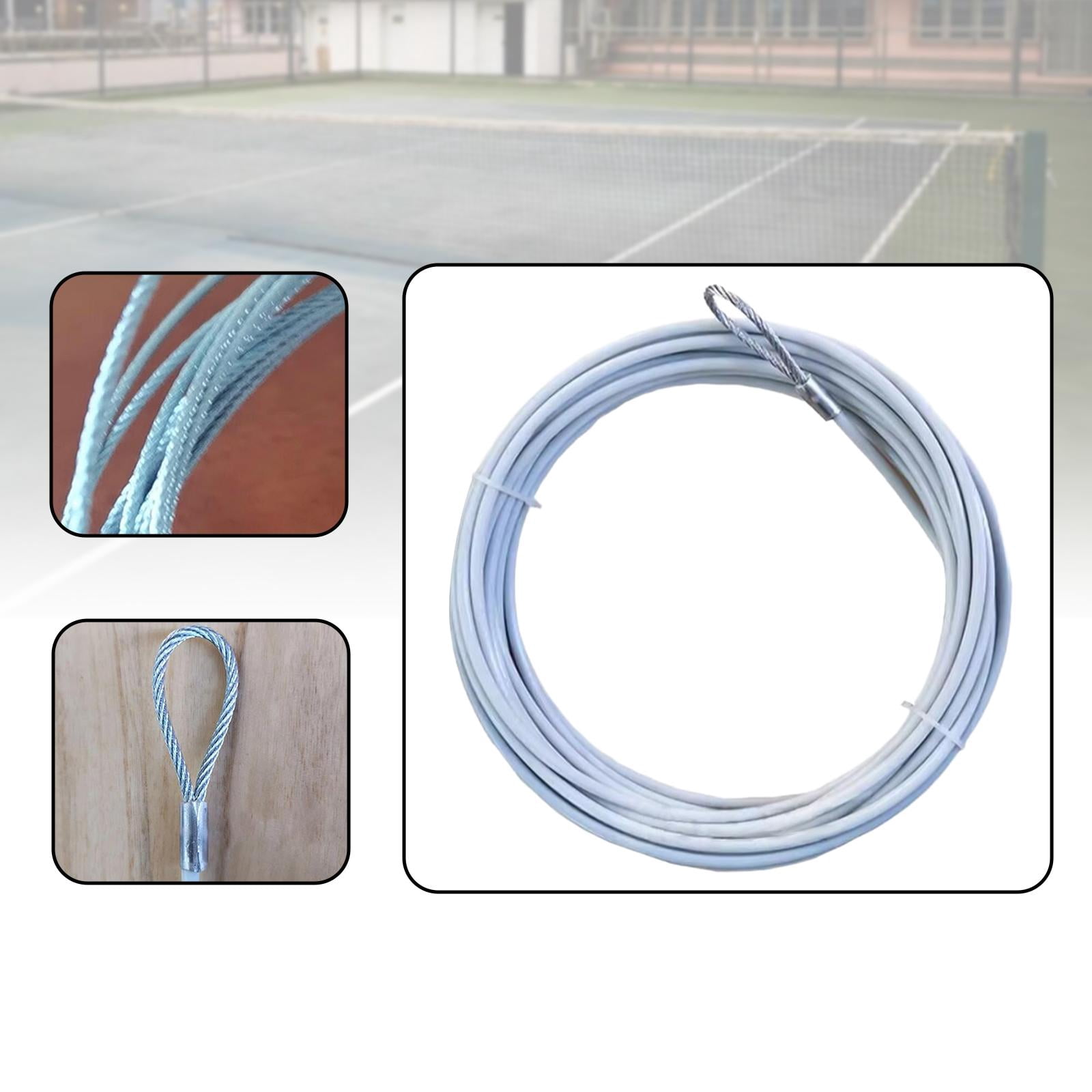 QccHieUs Tennis Net Cable Replacement Headline Cord Volleyball Net Steel Cable Steel Wire