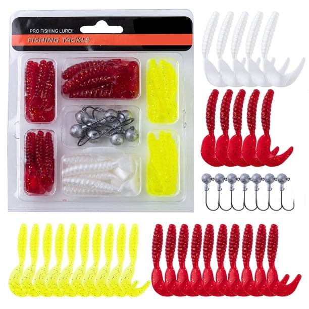 MPT Minnow Jig Crappie Tubes - 20 Pack In Baby Bass Color, 2 Inch Soft Plastic Baits