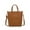 Brown_Hot#2954, variant on Women's Shoulder Bag | Casual Handbag Messenger Purse | Adjustable Strap Crossbody Tote | PU Leather | Versatile Stylish Design | Fits Phone & Wallet | 17x17x5cm | Brown White Black Khaki | 1 Pack