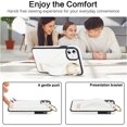 thumbnail image 5 of Allytechgroup 2024 New Trendy Back Case Cover for Apple iPhone 11, Premium PU Leather Luxury Design with Ring Holder Stand Bracket Bumper Shockproof Phone Case for Girls Women, White, 5 of 8