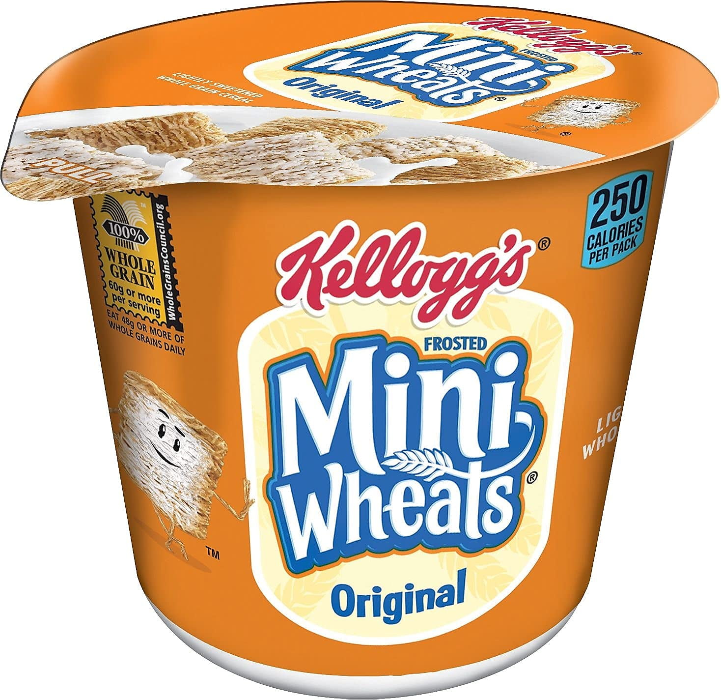 Breakfast Cereal, Frosted Mini Wheats, Single-Serve, 6 Cups/Box