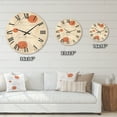 thumbnail image 4 of Designart 'Abstract Red Moons With Mountain Range' Modern Wood Wall Clock, 4 of 5