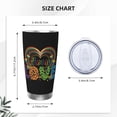 thumbnail image 4 of LGBT Pride Rainbow Gay Fingerprint 20oz Stainless Steel Tumbler With Lid And Straw Spill-Proof Insulation Travel Tumbler Cups Vacuum Coffee Cup For Ice Drinks & Hot Beverages, 4 of 6