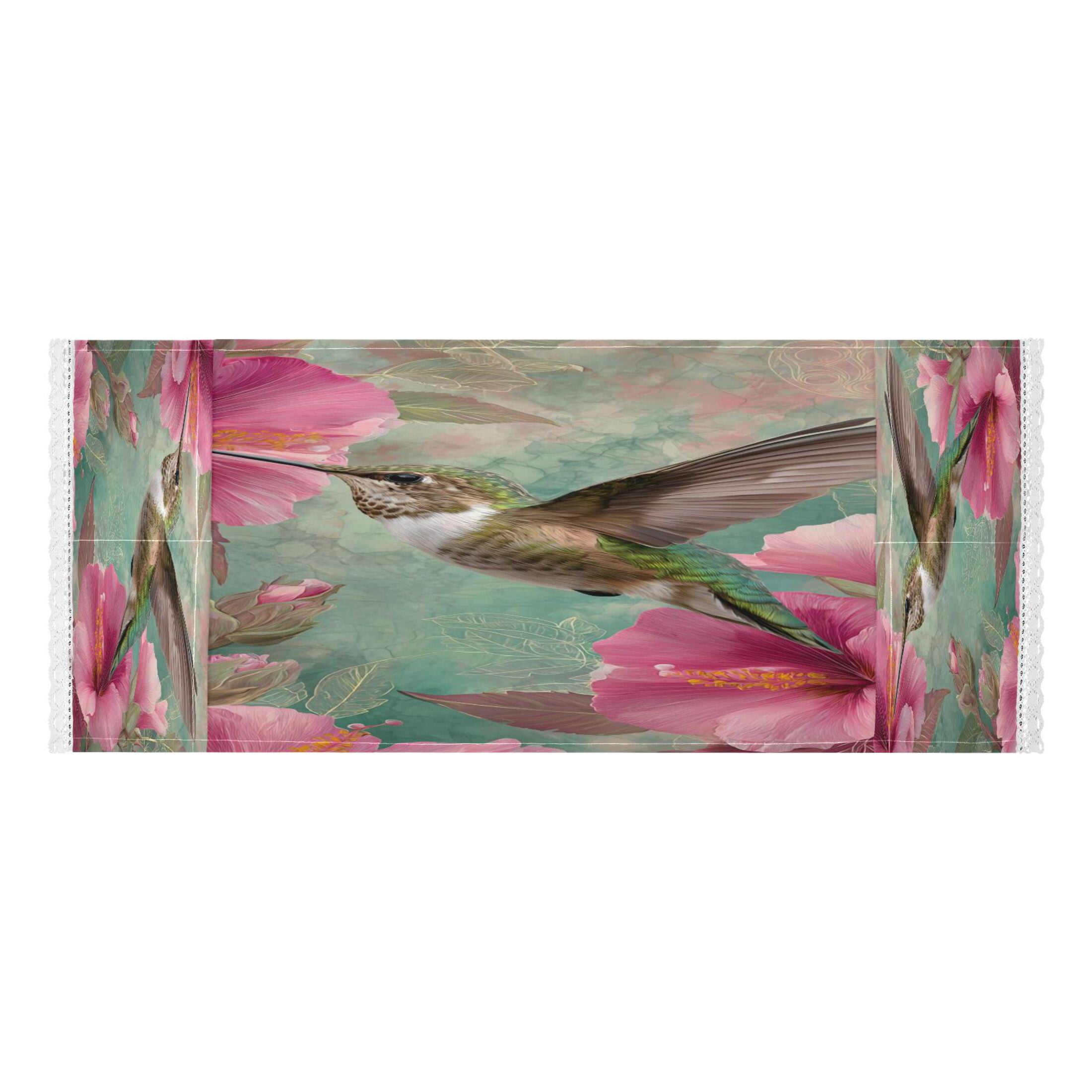 Wobogo Emerald Green Hummingbird Washing Machine Cover Dustproof Washer Dryer Cover Waterproof Laundry Room Decorative Protector