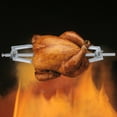 thumbnail image 4 of Rejilla para asar,Tenedor para pollo asado a la parrilla de 28 cm Tenedor para freidora de aire,Tenedor giratorio para pollo de 11 pulgadas de acero inoxidable,Tenedor giratorio para pollo, 4 of 8