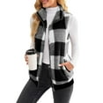 thumbnail image 4 of Innerwin Waistcoat Zip Up Ladies Fleece Vest Work Sleeveless Lightweight Sherpa Jacket Black 3XL, 4 of 6