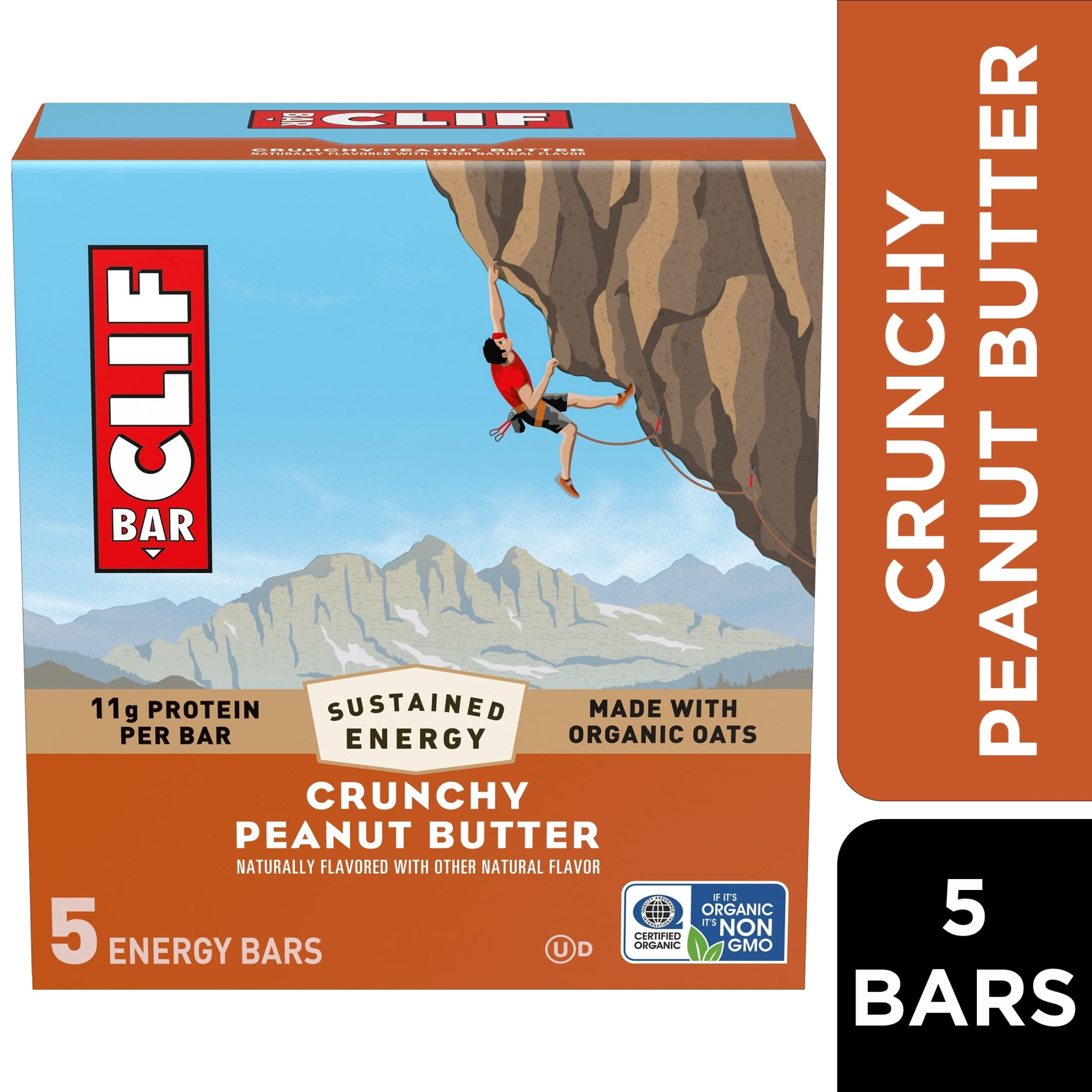 (3 pack) CLIF BAR Energy Protein Bars, Crunchy Peanut Butter, 5ct