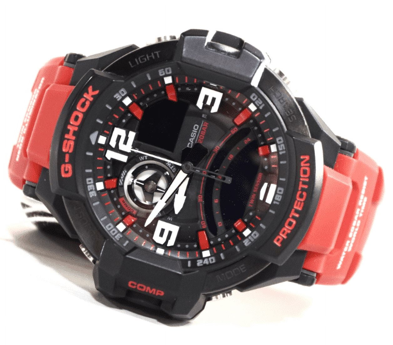 G-Shock GA1000-4B Aviation Black Dial Red Resin Quartz Men's Watch