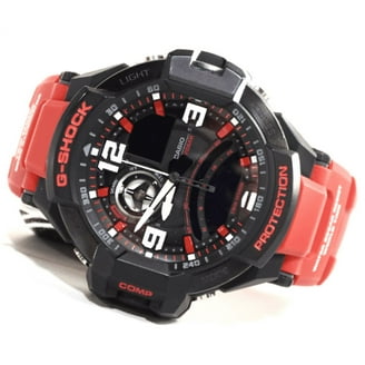 G-Shock GA1000-4B Aviation Black Dial Red Resin Quartz Men's Watch
