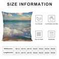 thumbnail image 5 of JRXY Throw Pillow Cover Beautiful Beach Summer Ocean Sea Tropical Space Coast Sand Water Seasonal Holiday Decor Lumbar Pillow Case Cushion for Sofa Couch Bed White, 5 of 5