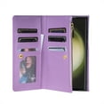 thumbnail image 5 of Decase Crossbody Wallet Case for Samsung Galaxy S24 Plus,with Credit Card Slot Holder,Flip PU Leather Stand,Rugged Shockproof with Shoulder Strap & Wristband Full Body Protection Case Cover,Purple, 5 of 11
