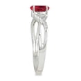 thumbnail image 2 of SZUL Women's Ruby and Diamond Twist Ring in 10K White Gold, 2 of 3