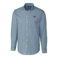 thumbnail image 2 of Men's Cutter & Buck Navy Detroit Lions Easy Care Stretch Gingham Big & Tall Long Sleeve Button-Down Shirt, 2 of 3