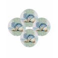 thumbnail image 7 of 15 Inch Round Placemats Set of 4, Blue Coastal Starfish Non Slip Heat Insulation PP Table Mats, Grey Sage Green Nautical Coral Summer Washable Place Mats for Kitchen Dining Party Table Decor, 7 of 7