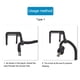 thumbnail image 5 of Clips de parachoques para barcos, accesorios ajustables para barcos, piezas negras, 4 Uds., 5 of 8