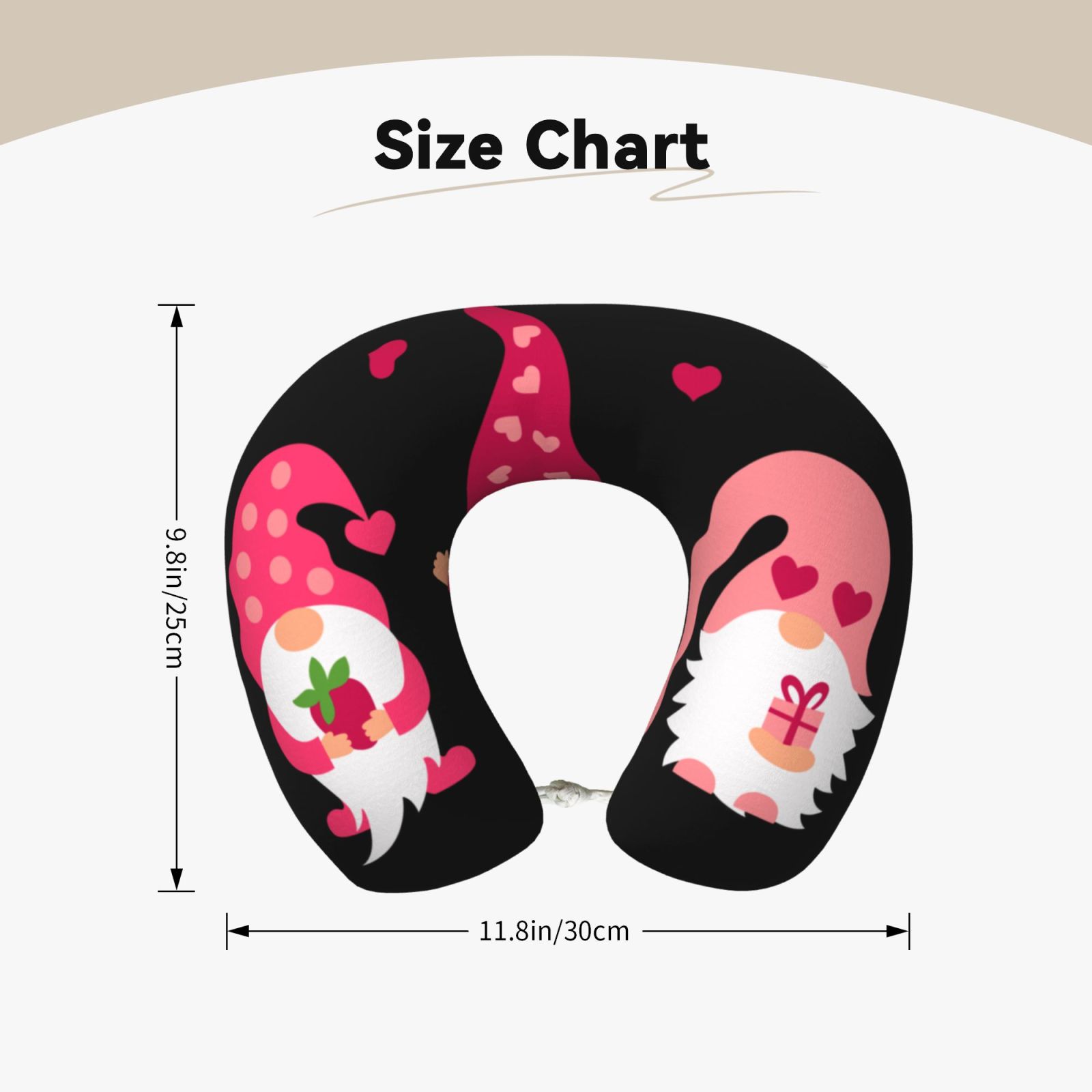 Xecao Love You Mom Print Memory Foam Cervical Neck Pillow Versatile U-Shaped Pillows for Home,Office,Camping,Travelling,Soft Washable Cover
