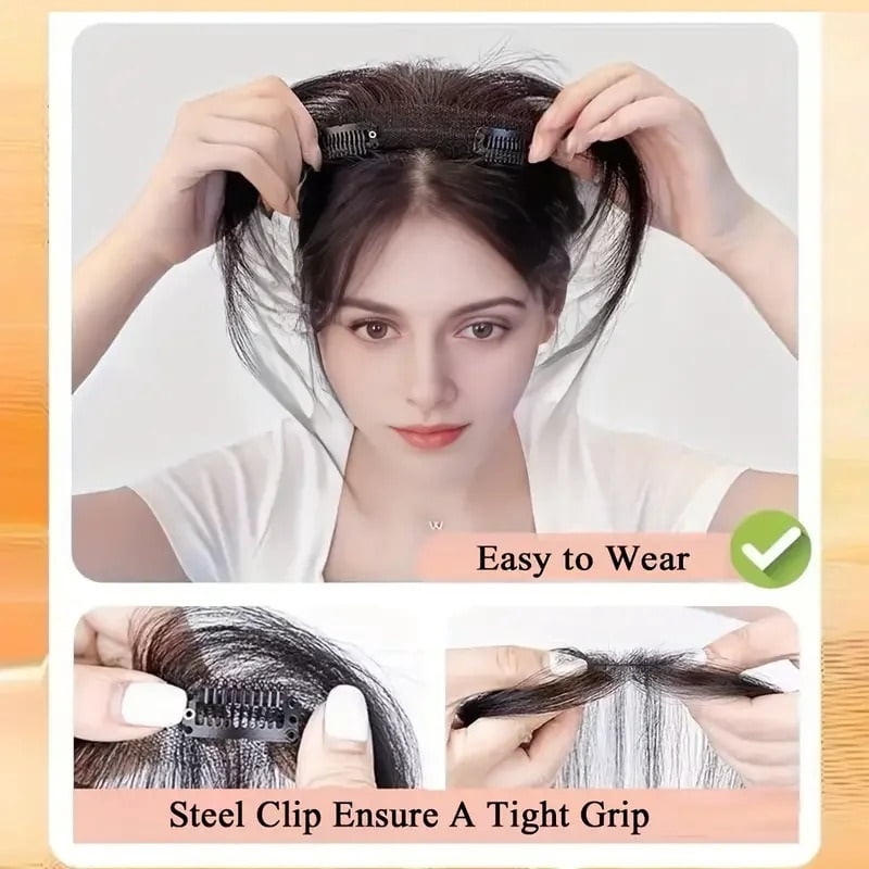 10inches Hair Bangs With Sideburns Human Hair Clip In Hair Extensions Hair Styling Tools Human Hair Women Clip In Bang