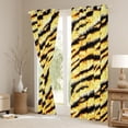 thumbnail image 3 of Homewish Chic Glitter Print Blackout Curtains Set of 2 (52x84 Each),Safari Tiger Lines Window Curtains,Yellow Black Curtains and Drapes For Girls Kids,Microfiber Bedroom Decor, 3 of 6