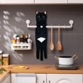 thumbnail image 5 of Realistic Cat-Shaped Hand Towel - Hanging Absorbent Face Wipe Towel, Soft Fluffy Cat-Themed Decor, Durable Bathroom & Kitchen Towel, Perfect 2026, Valentine's Day & Easter Home Guest Use, Black, 5 of 8
