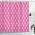 thumbnail image 1 of Ambesonne Pink Polka Dots Shower Curtain, Ordered Arrangement, 69"Wx84"L, Pink and White, 1 of 3