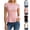 Pink, variant on Women's Tops Round Neck Short Sleeve Casual Solid Color Pearl Embellished Ruffle Hem Top White Size XL