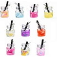 thumbnail image 1 of 10 colgantes de botellas de zumo de vidrio platino con piezas de resina, plástico y hierro. Colgantes de colores surtidos., 1 of 4