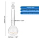 thumbnail image 2 of Matraz volumétrico de vidrio borosilicato de 50 ml con tolerancia de 0.05 ml y tapón de vidrio, claro, 2 of 6