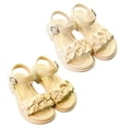 thumbnail image 4 of Girls Sandals Open Air Pleated Design Princess Shoes Dress Flat Shoes Casual Fashion For Little Child Big Kids,Toddler Girl Sandals/Toddler Boy Sandals(Size:3.5), 4 of 5