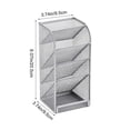 thumbnail image 3 of Lksixu Metal Mesh Desk Organizer, 5-Layer Pencil Container Stationery Holder, Small Desktop Pen Storage Rack, Multi-Purpose Makeup Brushes Storage Box for Home Office, 3 of 7
