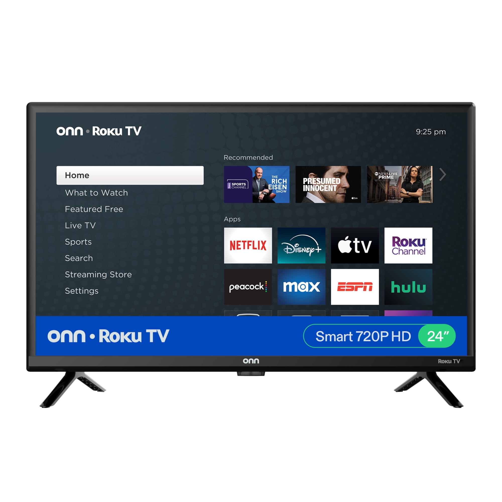 Onn 24 inch Class 720P HD LED Roku Smart Television, 100012590