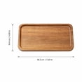 thumbnail image 2 of Wooden Tea Tray, Rustic Coffee Serving Platter for Home Kitchen, Rectangular Drink Board, Small Snack Plate, 2 of 5