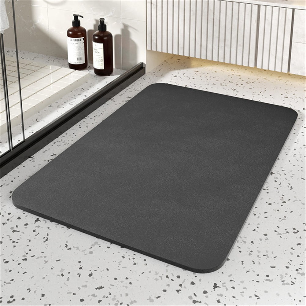 Dleadar Bathroom Rugs Bath Diatomite Stone Floor Mat Non Slip Quick Dry Pad 60x40CM House
