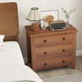 thumbnail image 5 of Costway 2 PCS 3-drawer Dresser with Convenient Handles Smooth Slide Rails Accent Table Brown, 5 of 9