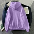thumbnail image 4 of POTETI Womens Hoodie Casual Long Sleeve Pullover Tops Solid Basic Hooded Sweatshirts, 4 of 4