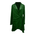 thumbnail image 4 of Vestido de lentejuelas Prolriy para mujer, moda de otoño e invierno, falda de cintura brillante, vestidos festivos para mujer, vestido de Nochevieja 2024, verde M, 4 of 4