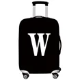 thumbnail image 1 of Housse de Valise Housse de Bagage Housse de Protection Valise Anti-Poussière Résistante à l'Usure Série Lettres Blanches Étui de Protection Accessoires de Voyage 8White W L, 1 of 6