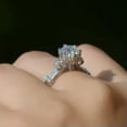 thumbnail image 2 of 2ct Round Cut Luxury Topaz Cz Band Women's 925 Silver Rngagement Ring Size 4-9.5, 2 of 9