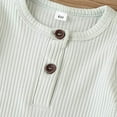 thumbnail image 4 of MesaSe Newborn Baby Short Sleeve Romper Knit Ribbed Solid Color Cotton Jumpsuits, 4 of 6