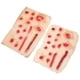 thumbnail image 3 of BRIGHTFUFU 2 uds Halloween heridas falsas decoración cicatrices falsas tatuaje pegatinas Halloween Cosplay heridas falsas calcomanías, 3 of 8