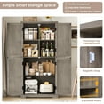 thumbnail image 4 of Homfa Farmhouse Kitchen Pantry Storage Cabinet with Adjustable Shelf, Modern Tall Wood Storage Cabinets with Metal Handle, Gray, 4 of 7