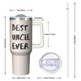 thumbnail image 2 of Signature Uncle Gift - 40 Oz Tumbler from Niece Nephew, Stainless Steel Insulated with Straw, Birthday Father's Day Christmas Present, 2 of 5