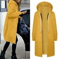 thumbnail image 2 of Women's Jacket Warm Hooded Zip Up Coat Soft Casual Lightweight Winter Fashion Outerwear Top Comfortable Cozy, 2 of 8