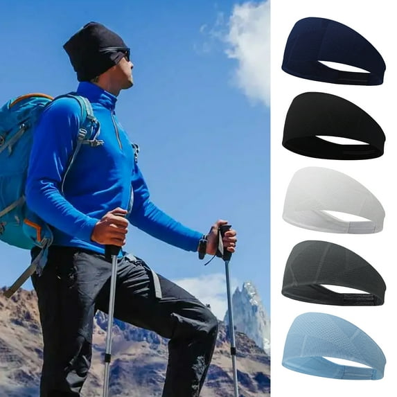 Travelwnat Workout sweatbands for Women Head,Sport Hair Bands for Women's Hair Non Slip,Moisture Wicking Headband for Running