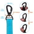 thumbnail image 6 of JoyPetto No-Pull Bungee Dog Leash with Dual Handle, 4-6ft Shock Absorbing Reflective Leash with Car Seatbelt Clip, Blue, 6 of 6