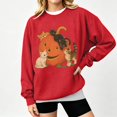 thumbnail image 2 of WEIWEN Halloween Sweatshirt for Women Cute Cat Pumpkin Face Graphic Crewneck Long Sleeve Fall Outfits for Women Going Out Tops Casual Spooky Season Sweaters Women's Clothing M, 2 of 4