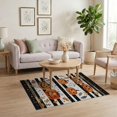 thumbnail image 3 of ODIKA 4'x6' Washable Area Rug Pet Friendly, Non-Shedding Halloween Door Striped Pumpkin Cluster Farmhouse Fall Spotted Doormat for Bedroom, Reading Nook, 3 of 7