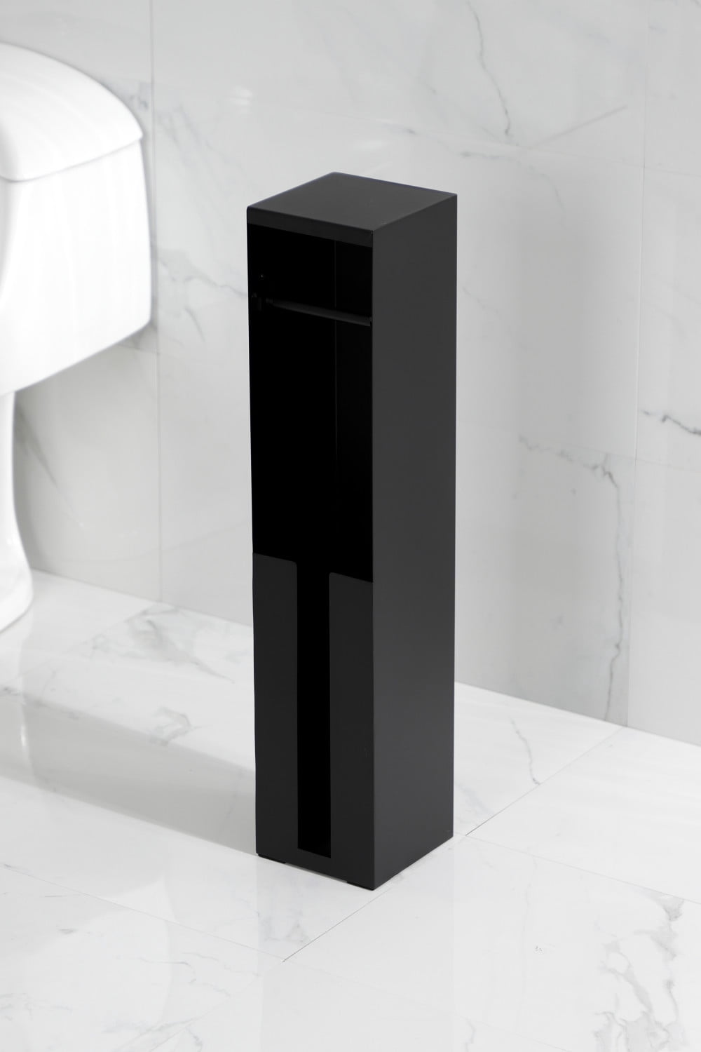 Kingston Brass  Markus Freestanding Toilet Paper Holder with Roll Storage Matte Black